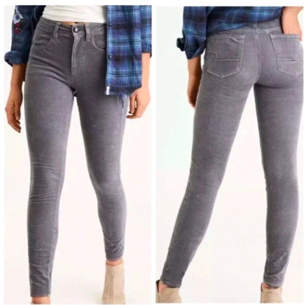 American Eagle Outfitters Charcoal Pants super stretch cords corduroy skinny